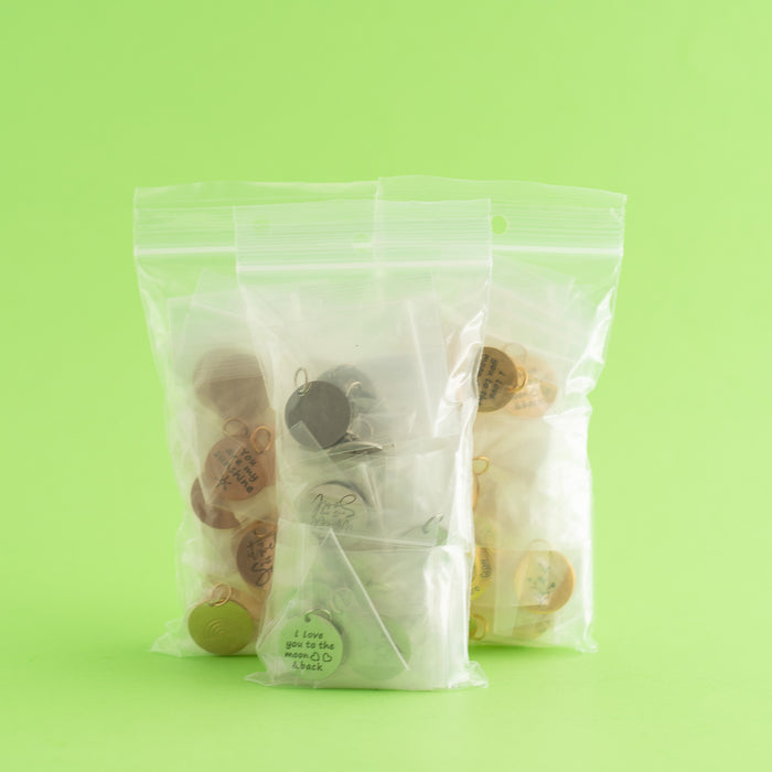 Stainless Steel Charm Grab Bags from Cara & Co Crafting Supply