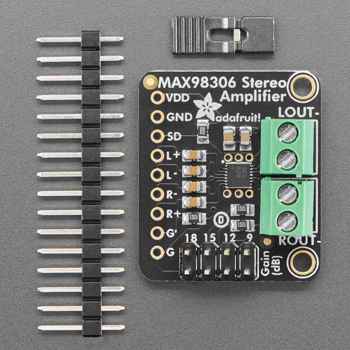 Stereo 3.7W Class D Audio Amplifier - MAX98306 by Adafruit - The Pi Hut