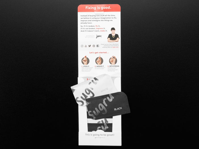 Sugru - Black and White Pack [Discontinued] by The Pi Hut - The Pi Hut
