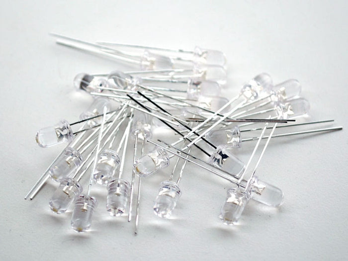 Super Bright White 5mm LED (25 pack) by The Pi Hut - The Pi Hut
