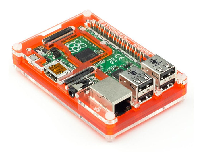 Tangerine Coupé PiBow Raspberry Pi 3 Case [Discontinued] by Pimoroni - The Pi Hut