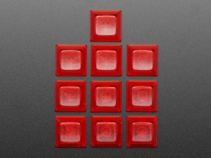 Translucent Red DSA Keycaps for MX Compatible Switches - 10 pack by The Pi Hut - The Pi Hut