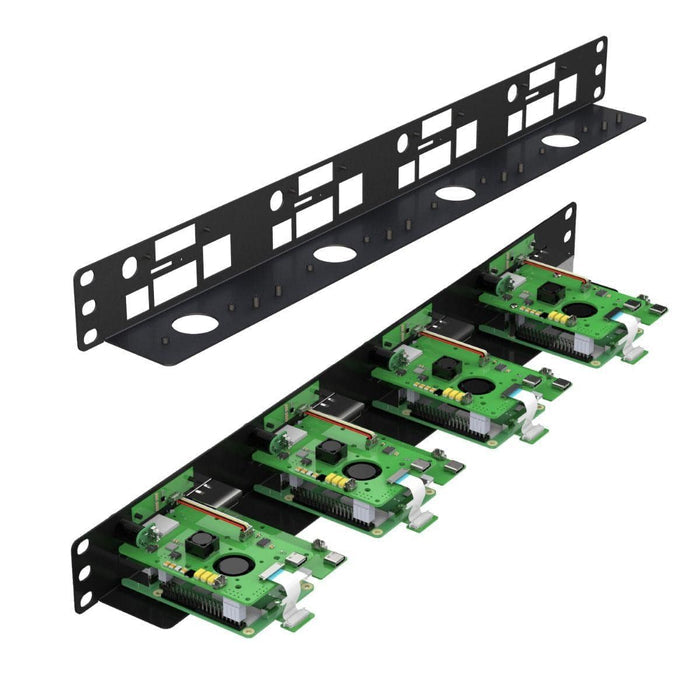 Uctronics Pi Rack - 1U PoE Rackmount for Raspberry 4 [discontinued] by Uctronics - The Pi Hut