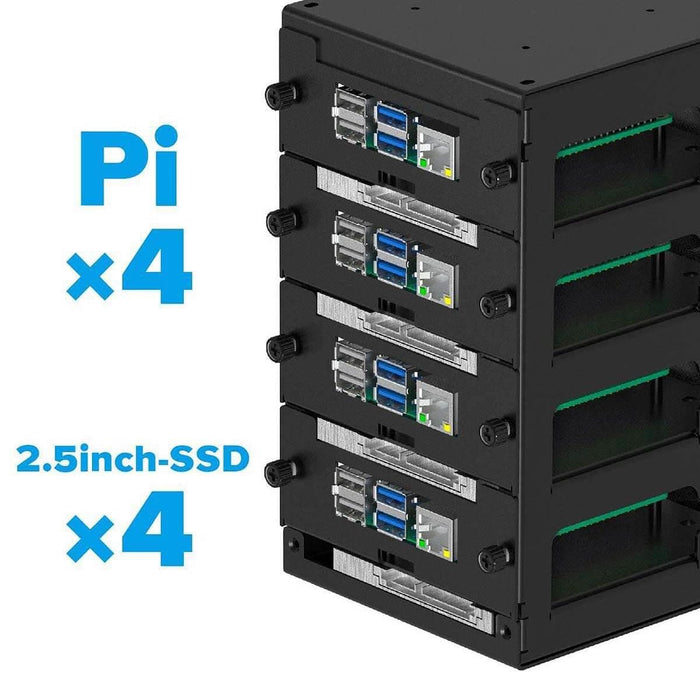 SSD Cluster Case for Raspberry Pi by Uctronics - The Pi Hut