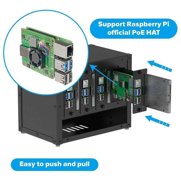 Upgraded Complete Enclosure for Raspberry Pi Clusters [Discontinued] by Uctronics - The Pi Hut