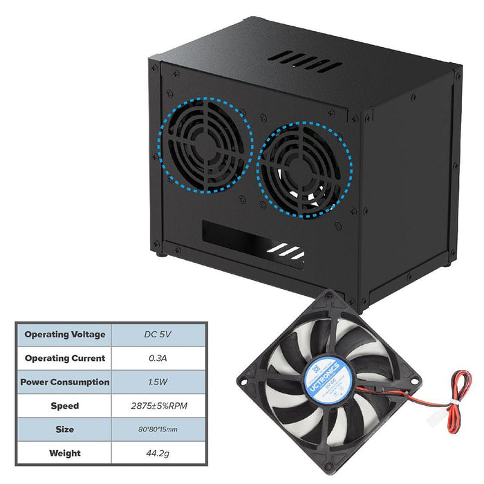 Upgraded Complete Enclosure for Raspberry Pi Clusters [Discontinued] by Uctronics - The Pi Hut