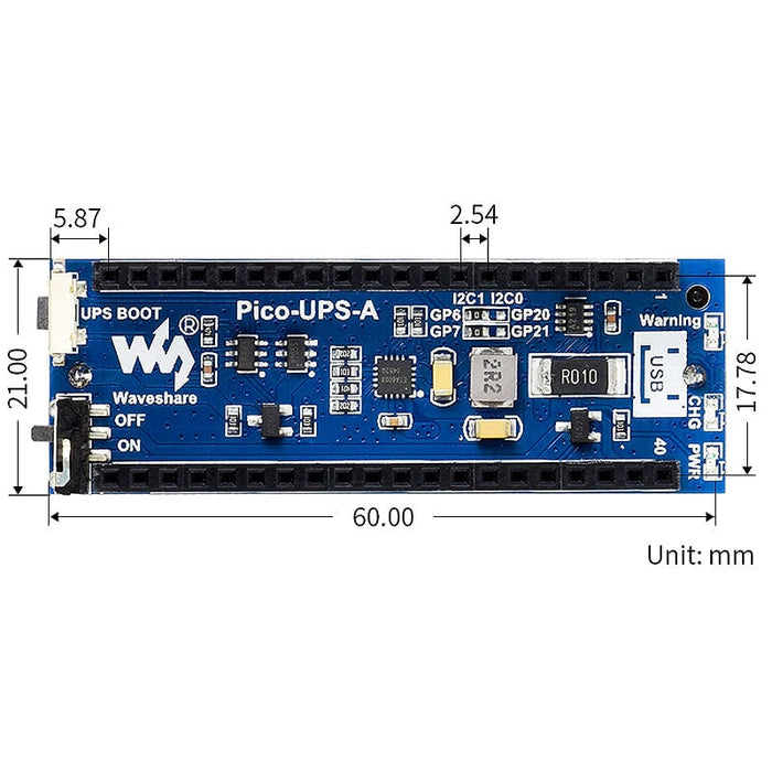UPS Module for Raspberry Pi Pico (14500) by Waveshare - The Pi Hut