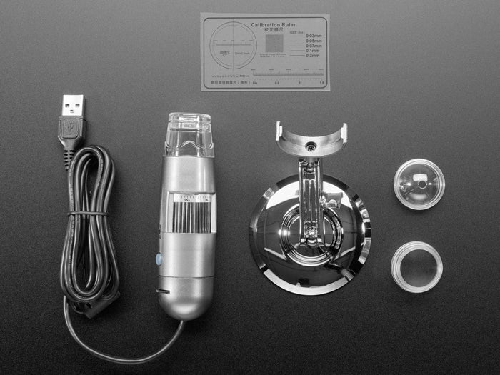 USB Microscope - 5MP interpolated 220x magnification / 8 LEDs by The Pi Hut - The Pi Hut