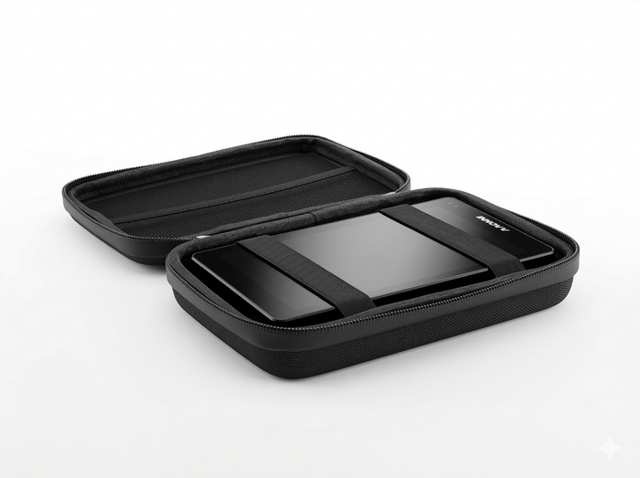 INNOVV waterproof storage bag showing storage effect for motorcycle display