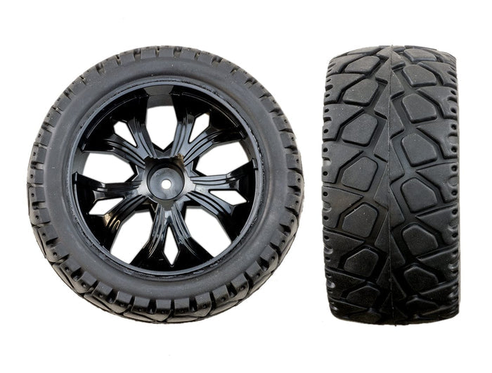 Wheel Pair in Black (105mm x 50mm) [Discontinued] by ModMyPi - The Pi Hut