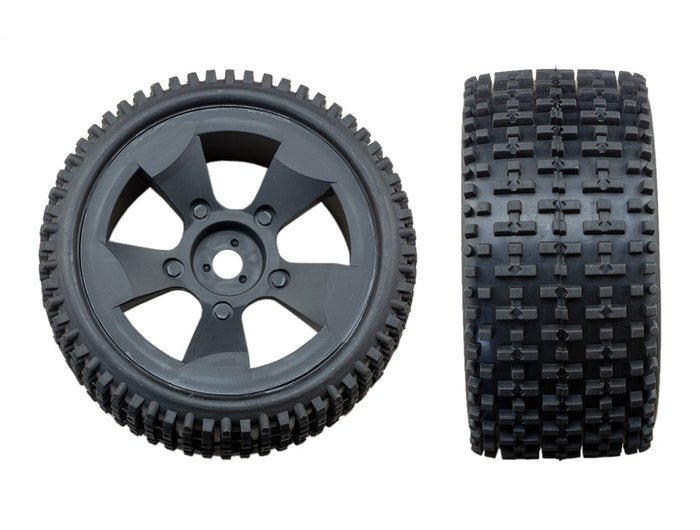 Wheel Pair in Black GIANT (148mm x 70mm) [Discontinued] by ModMyPi - The Pi Hut