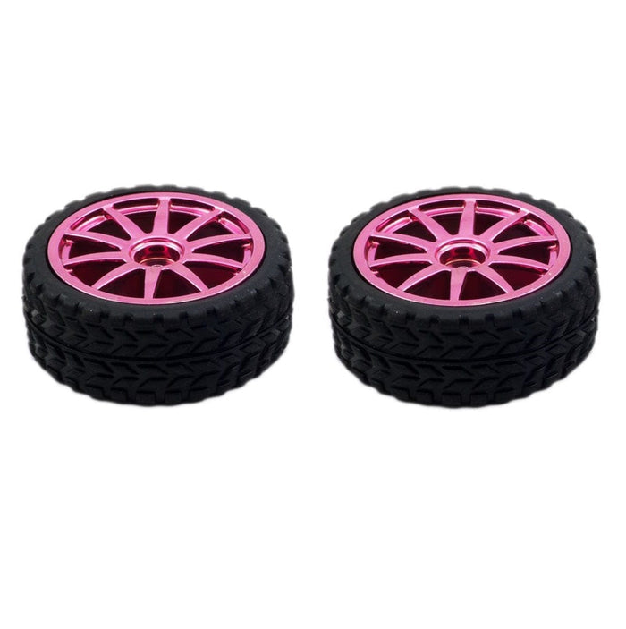 Wheel Pair in Red (65mm x 25mm) [Discontinued] by The Pi Hut - The Pi Hut
