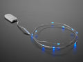 Wire Light LED Strand - 10 Blue LEDs + Coin Cell Holder [Discontinued] by The Pi Hut - The Pi Hut