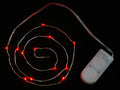 Wire Light LED Strand - 10 Red LEDs + Coin Cell Holder [discontinued] by The Pi Hut - The Pi Hut