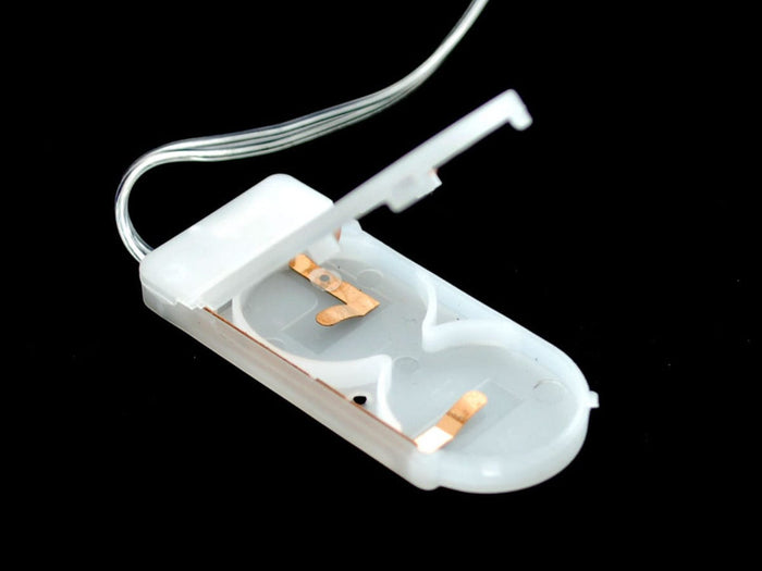 Wire Light LED Strand - 10 Warm White LEDs + Coin Cell Holder [Discontinued] by The Pi Hut - The Pi Hut