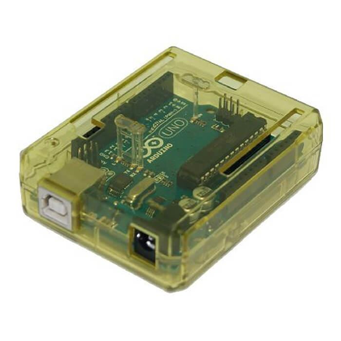 Yellow Protective case for Arduino Uno [discontinued] by The Pi Hut - The Pi Hut
