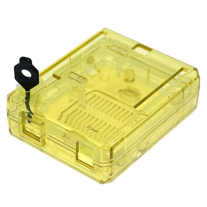 Yellow Protective case for Arduino Uno [discontinued] by The Pi Hut - The Pi Hut